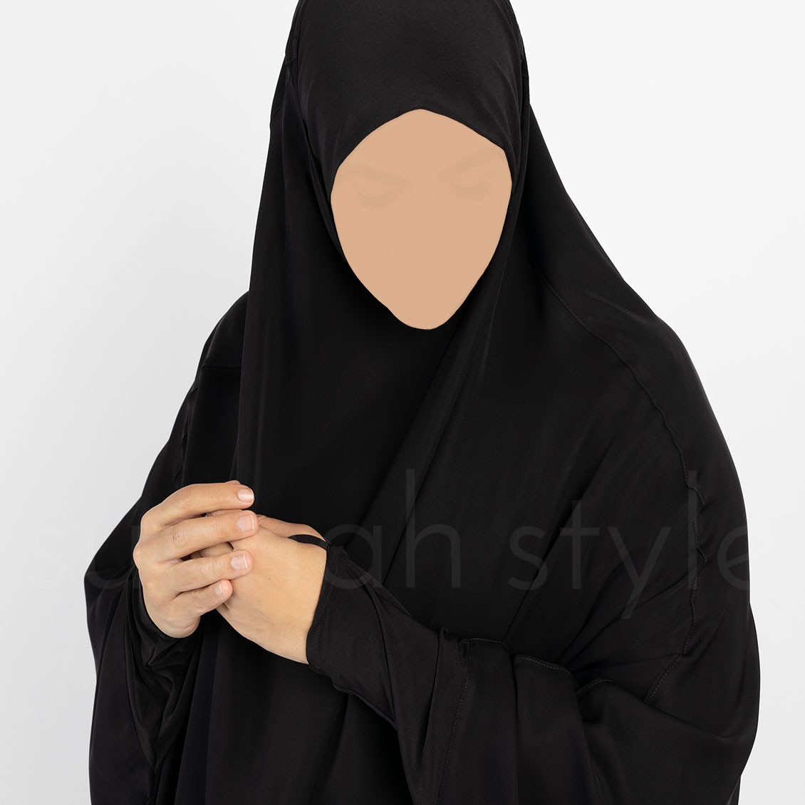 Sunnah Style Signature Jilbab Top Knee Length Black